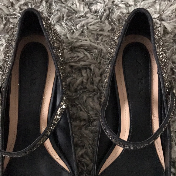 Zara Trf glittery heeled shoes - Picture 4 of 5
